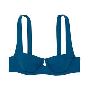 1204 NWT Essential Full-Coverage Bikini Top Sz 36DD Precious Sapphire